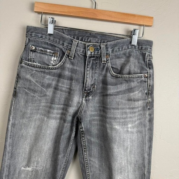 2010‎ Banana Republic Black Faded Distressed Slim Denim Jeans 29x32 - Picture 2 of 6